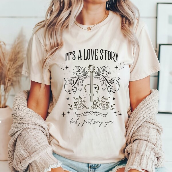 Its a love story, swiftie fan, ts shirt, Taylor swift, music shirt, country music, teen girls, gift ideas, gifts for teens, tweens, preteens