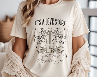 Its a love story, Taylor, t-shirt, Taylor shirt, merch, shirt merch, shirts, love story, baby just say yes,