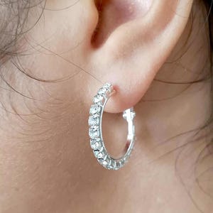 20mm-100mm Gold/Silver Crystal Hoop Earrings, Extra Large Rhinestone Hoops, Oversized Hoops, Big Diamanté Hoops, Sparkly Statement Earrings