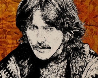 George Harrison Illustration Print