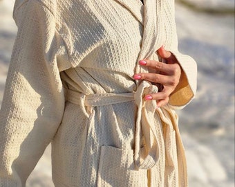 Organic Turkish Cotton — Waffle Luxury Bathrobe