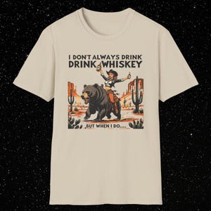 Funny Cowgirl T-Shirt: Retro Western Graphic Tee - Whiskey Gift