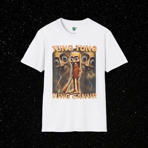 Tung Tung Tung Sahur Funny Tiktok Meme Brainrot Humor Gen Z Unisex T-Shirt, Cool Graphic Tee Trendy Fashion Top Youth Hipster Shirt Gift for