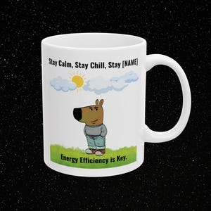 Personalised Chill Guy Meme Mug, Funny Coffee Mug, Custom Humorous Gift For Boyfriend, For Him, Tea Cup, Joke Quirky Ceramic Mug 11oz 15oz