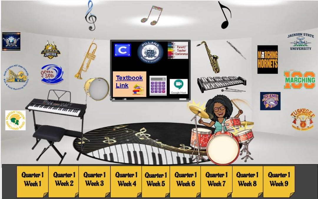 HBCU Band Bitmoji Classroom - Etsy
