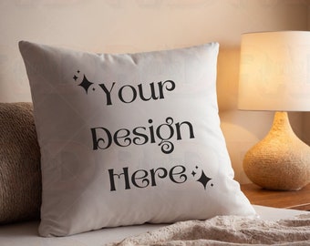 Printify Pillow Mockup, Square Pillow Mockup, pillow mock ups, pillows mockup