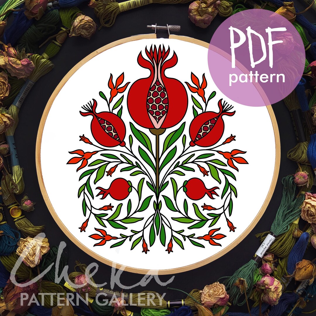 Pomegranate Half Embroidery Brooch main image 0