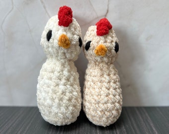 Crochet Chicken Rattle Stuffed Yellow Baby Toy Chicken Rattle Baby Gift ...