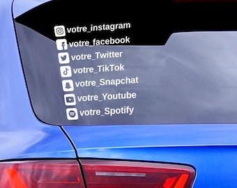 Instagram sticker, social media sticker, custom sticker, TikTok sticker, YouTube, Snapchat... custom vehicle sticker