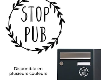 Stop Pub sticker, mailbox sticker, Stop Pub sticker