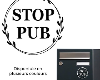Adesivo Stop Pub, adesivo para caixa de correio, adesivo Stop Pub, decoração para caixa de correio