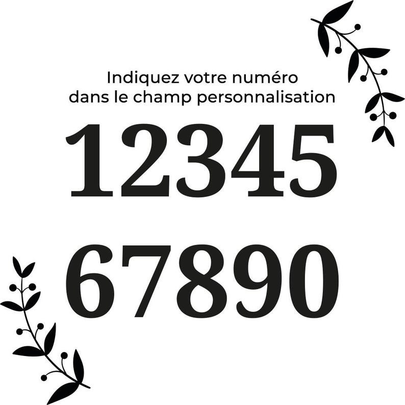 Sticker chiffre boîtes aux lettres, Sticker personnalisé numéro ...