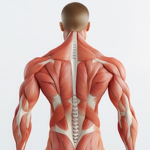 Anatomical images of the muscular system in the human body, digital files, download