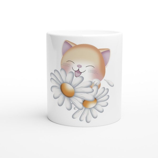 Cure Kitten White 11oz Ceramic Mug