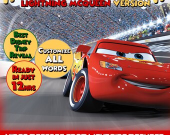 CARS EDITION*** Personalized DisneyParks Trip Reveal Video - Lightning Mcqueen Message for Kids to Magical Worlds - Trip Invitation