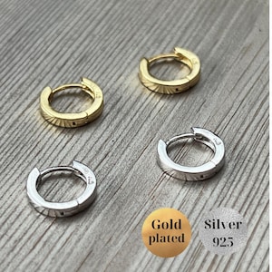 Aros minimalistas de plata 925 para hombre, joyas de plata para hombre, aros minimalistas de oro para hombre, regalo para él, novio, regalos para marido