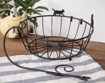 Wrought iron fruit basket, Living room snack reception Metal fruit pot