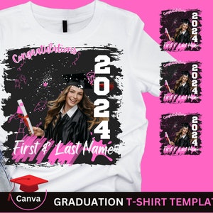 Custom Congratulations Graduation SVG Template Tshirt & Mug Set, Graduation Gift Bundle, Grad Tee Design, Grad Party Favor