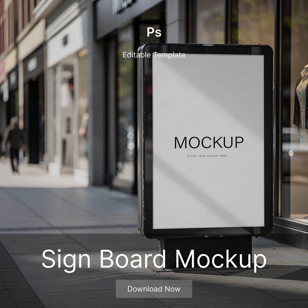 Modern Minimal Signboard Mockup | Branding Presentation PSD - Etsy