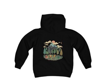 Sudadera con capucha con diseño colorido de la naturaleza. Sudadera para hombre o mujer.