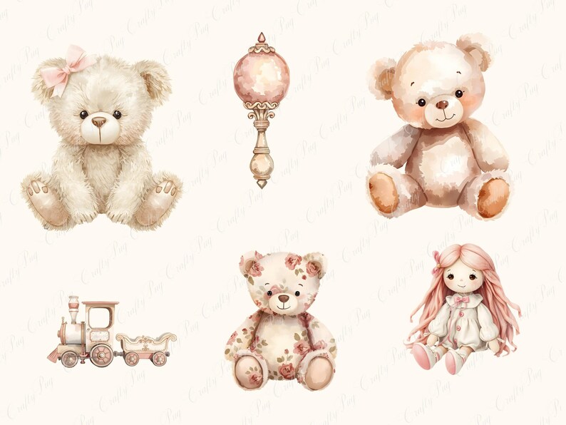 Dusky Graphcs Dusky Pink Baby Shower Clipart, Watercolor Baby Clipart Png Svg, Floral ...