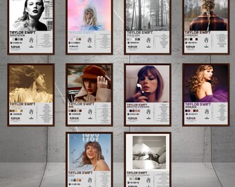 Taylor Swift All Album Poster Prints, The Tortured Poets Department - 1989, Taylor Swift Merch, Taylor Swift Lover Geschenke, Musikalbum Poster