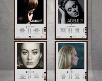 Adele All Album Set Poster Print, Adele Merch, Adele 19 - 21 - 25 - 30 Album Cover Poster, Musikalbum Poster, Adele Lover Geschenke