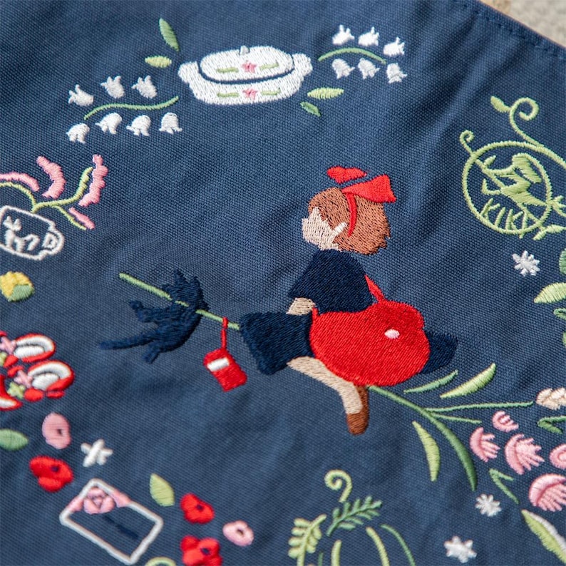 Studio Ghibli Kikis Lieferservice bestickte Blumentasche Bild 7