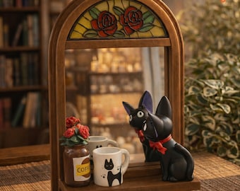 Official Studio Ghibli Kiki's Delivery Service Jiji Stained Glass