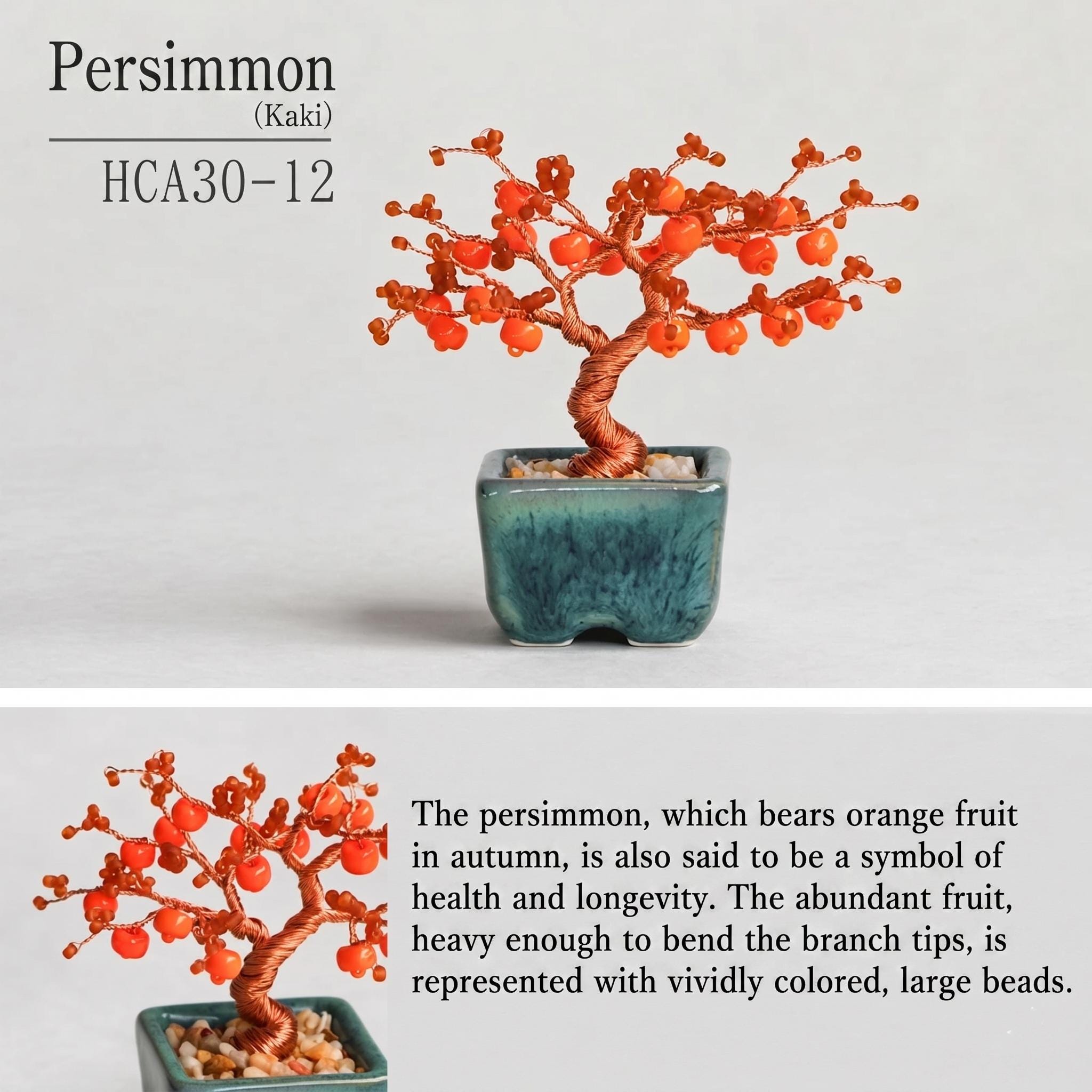 Nejitte Bead Bonsai Kit Persimmon Miniature Japanese Craft Shipped