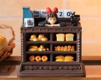 Englischer Studio Ghibli Kikis Lieferservice ewige Kalender Schreibtisch Dekoration