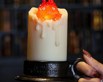 Official Studio Ghibli Howls Moving Castle Calcifer LED Candle Lamp Shipped from Japan