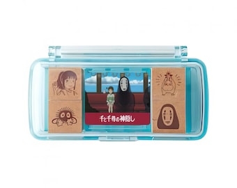 Set de mini sellos de Studio Ghibli El viaje de Chihiro con tinta