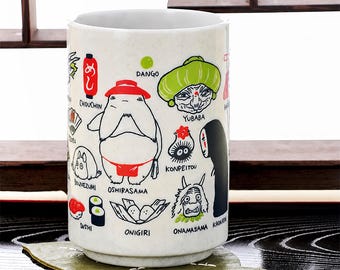 Spirited Away Large Yunomi Teacup, Beyond the Tunnel, Studio Ghibli Porcelain Cup
