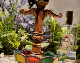 Official Studio Ghibli Jiji Key Hook With Stained Glass Tray - Etsy