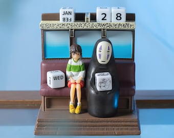 Official Studio Ghibli Spirited Away No-Face Perpetual Calendar Desk Decor
