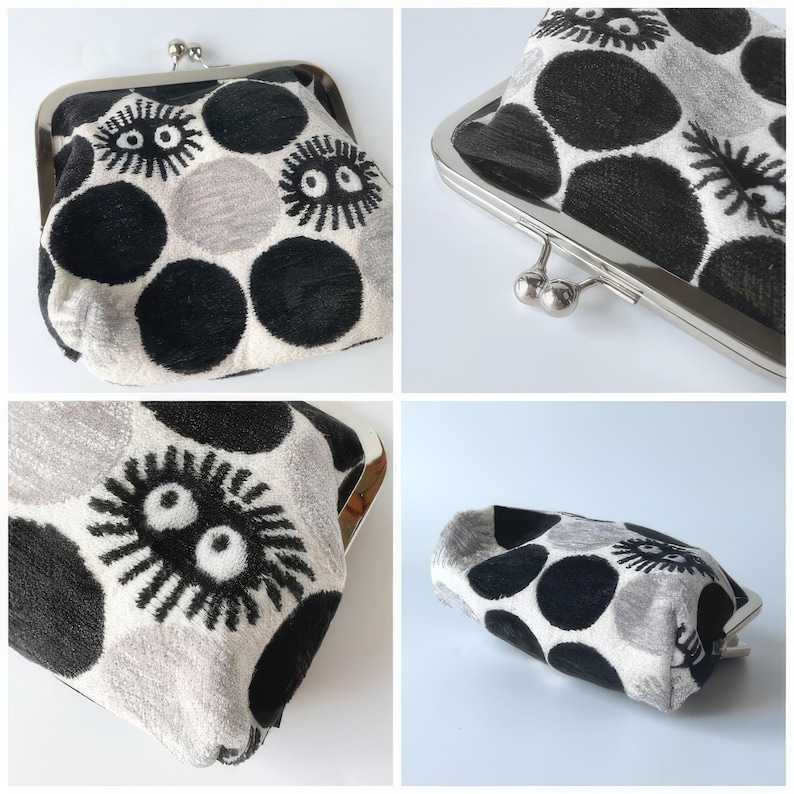 Official Studio Ghibli My Neighbor Totoro Soot Sprite Gobelin Kiss Lock Pouch image 5