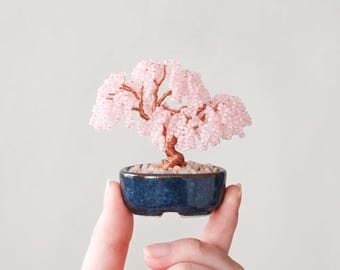 Kit de Bonsai de Miçangas Nejitte, Flor de Cerejeira Chorona, Artesanato Japonês, Enviado do Japão
