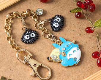 Official Studio Ghibli My Neighbor Totoro Medium Totoro Metal Bag Charm with Acorn