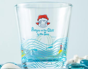 Official Studio Ghibli Ponyo Glass Cup Ocean Design 270ml Shipped from Japan