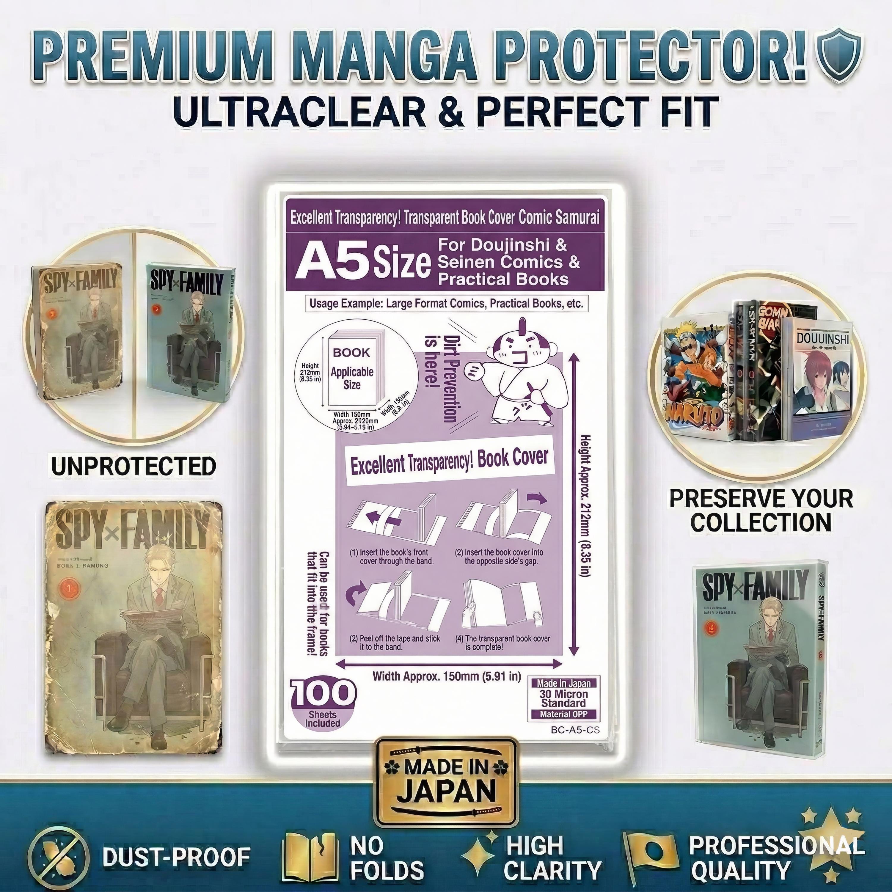Manga Plastic Covers - Etsy