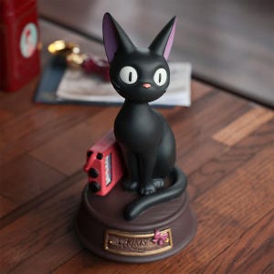 Official Studio Ghibli Kikis Delivery Service Jiji Porcelain Music Box Figurine image 4
