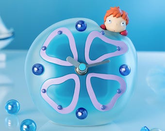 Official Studio Ghibli Ponyo Jellyfish Desk Clock Shipped from Japan