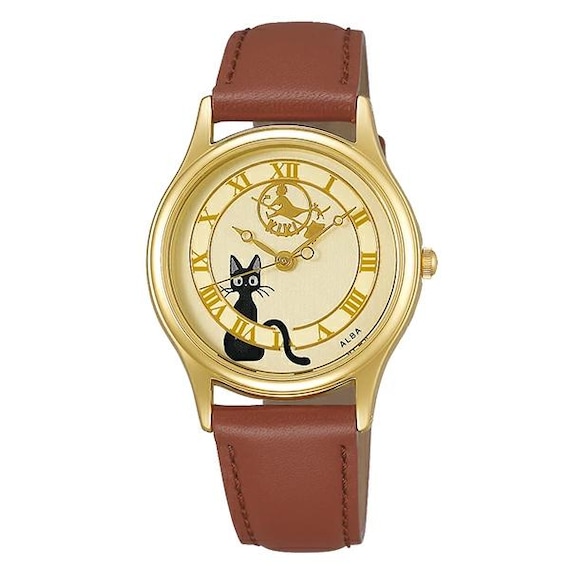 Seiko Alba Kiki's Delivery Service Jiji Watch Gold Dial Calf