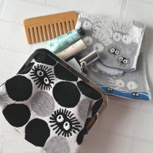 Official Studio Ghibli My Neighbor Totoro Soot Sprite Gobelin Kiss Lock Pouch image 4