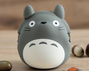 Studio Ghibli Totoro Gray Silicone Coin Purse Gamaguchi Pouch Anime Gift