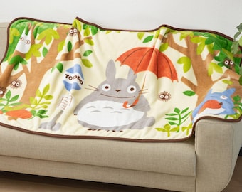 Official Studio Ghibli My Neighbor Totoro Forest Bus Stop Long Throw Blanket
