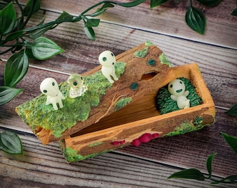 Official Studio Ghibli Princess Mononoke Kodama Resin Accessory Storage Box