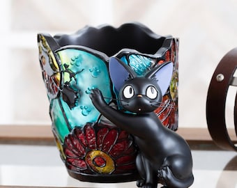 Official Studio Ghibli Kiki's Delivery Service Stained Glass Diorama Planter