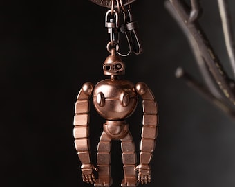 Official Studio Ghibli Castle in the Sky Robot Soldier Metal Keyring Shipped from Japan